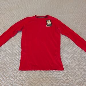 NWT Under Armour HeatGear Compression Long Sleeved Shirt Red M (0256)